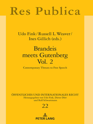 cover image of Brandeis meets Gutenberg Volume 2